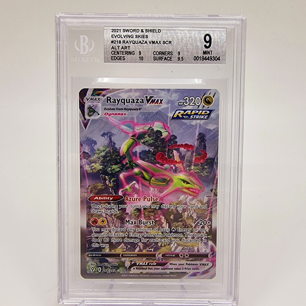 2021 Evolving Skies: #218 Rayquaza VMAX: BGS 9