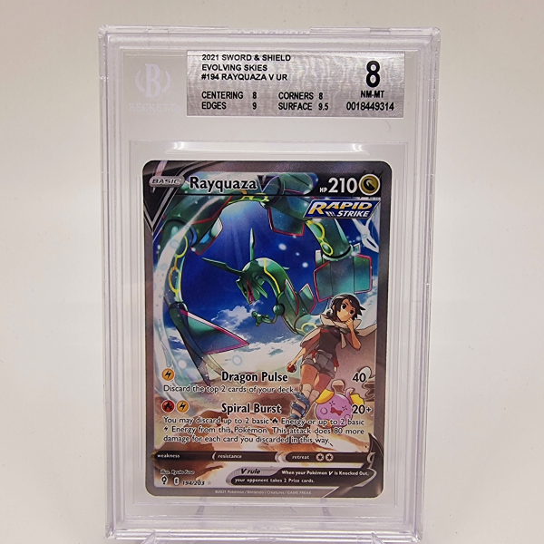 2021 Evolving Skies: #194 Rayquaza V: BGS 8