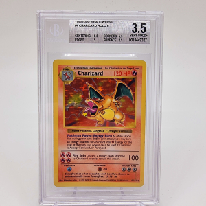 1999 Base Shadowless: #4 Charizard Holo: BGS 3.5