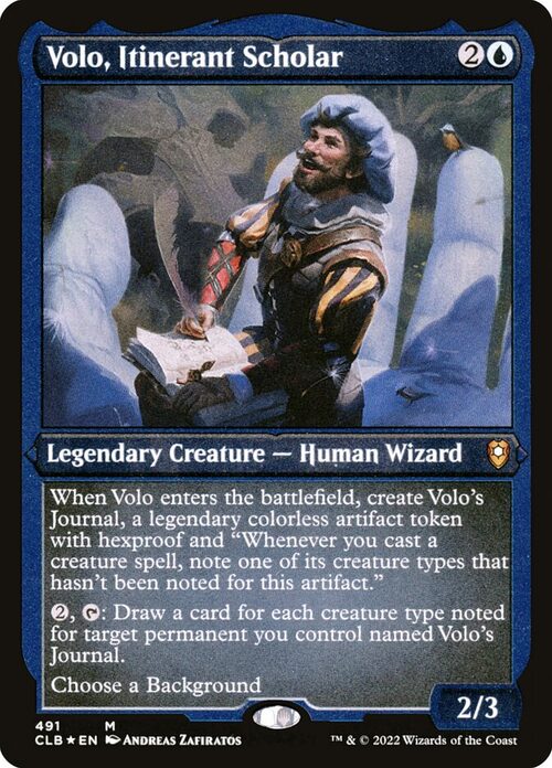 Volo, Itinerant Scholar [CLB #491] - Etched