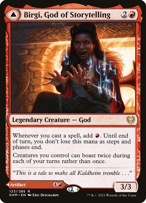 Birgi, God of Storytelling // Harnfel, Horn of Bounty [KHM #123] - Normal