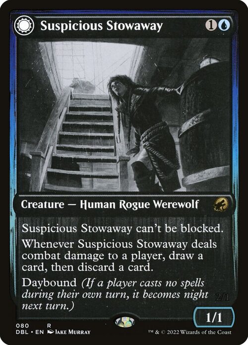 Suspicious Stowaway // Seafaring Werewolf [DBL #80] - Normal