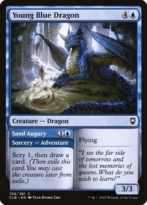Young Blue Dragon // Sand Augury [CLB #106] - Normal