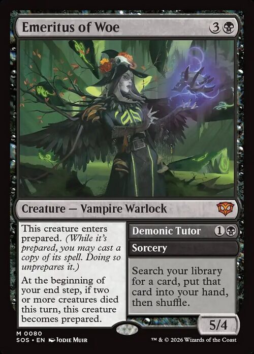 Emeritus of Woe // Demonic Tutor [SOS #80] - Normal