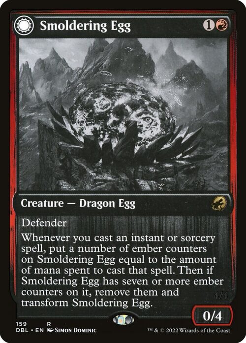 Smoldering Egg // Ashmouth Dragon [DBL #159] - Normal