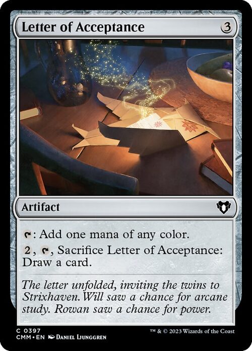 Letter of Acceptance [CMM #397] - Normal