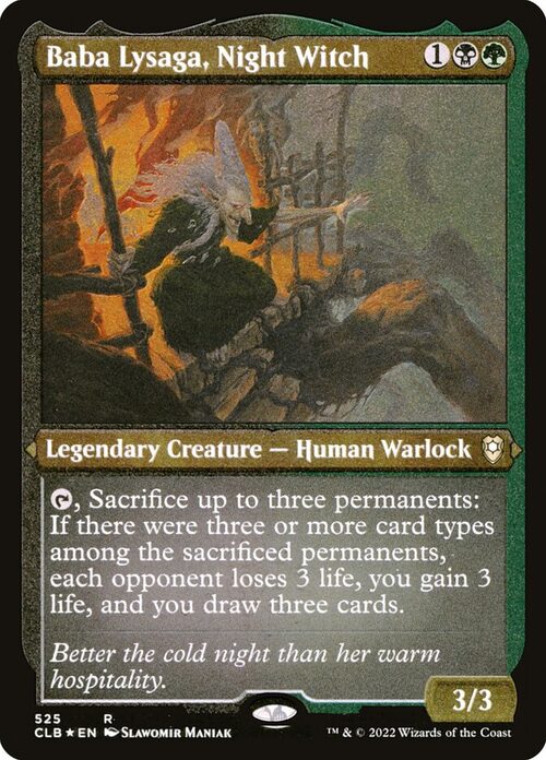 Baba Lysaga, Night Witch [CLB #525] - Etched