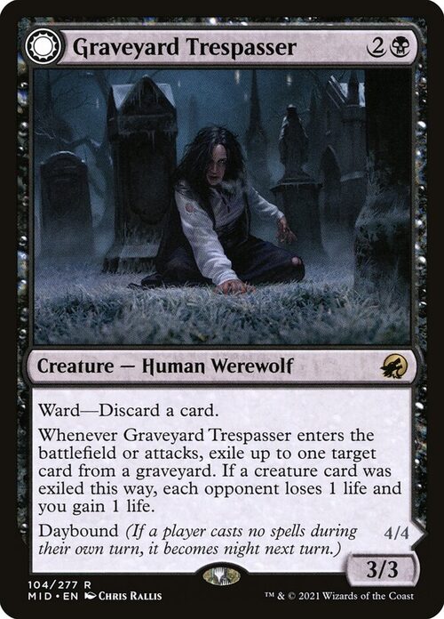 Graveyard Trespasser // Graveyard Glutton [MID #104] - Normal