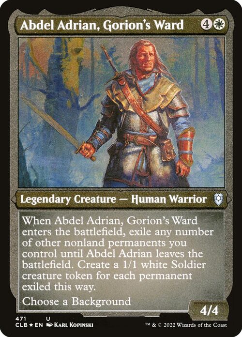 Abdel Adrian, Gorions Ward [CLB #471] - Etched