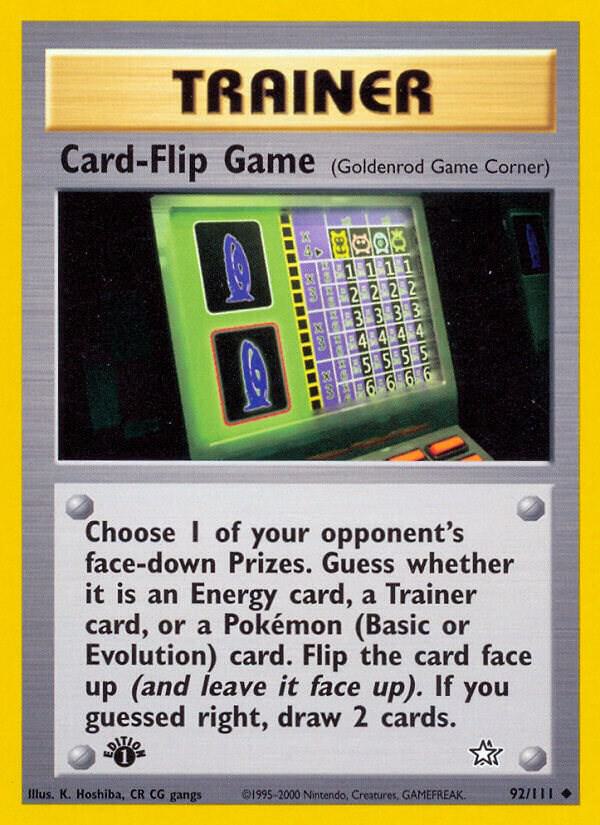 092 Card-Flip Game (Goldenrod Game Corner)