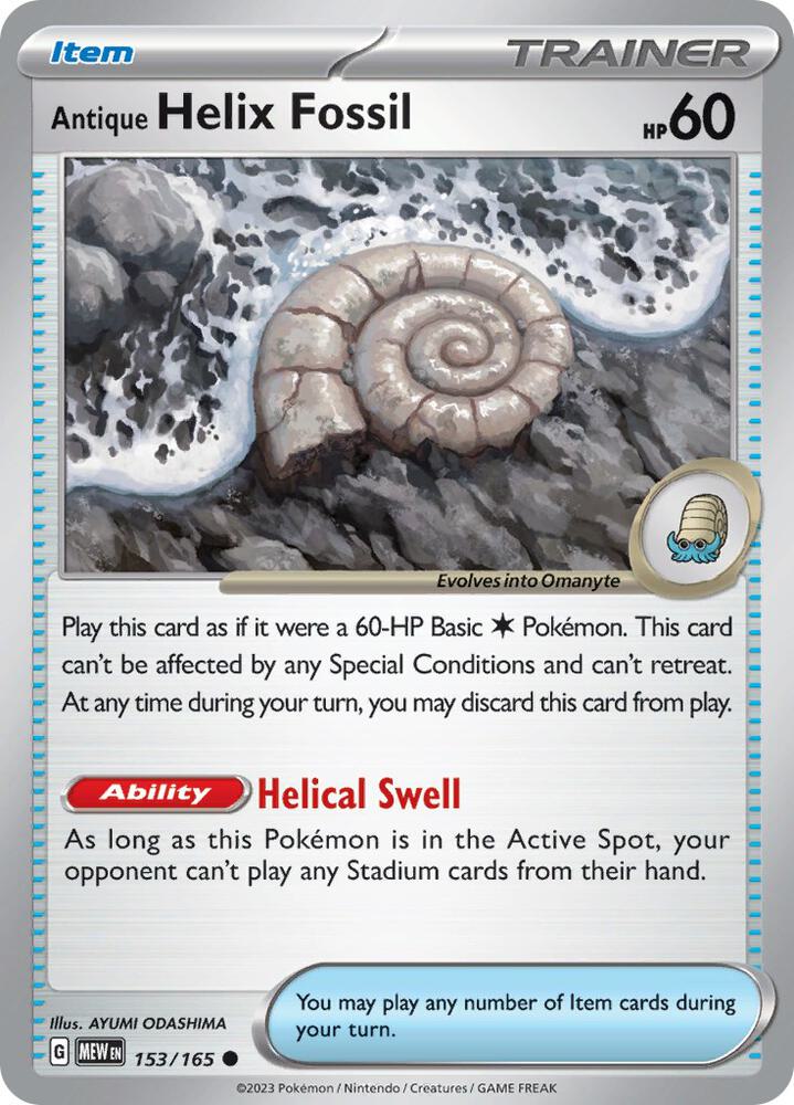 153 MEW Antique Helix Fossil