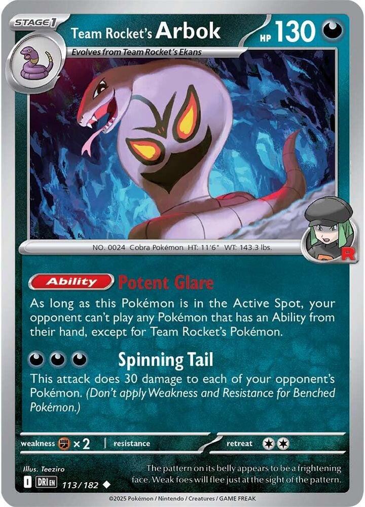 113 DRI Team Rockets Arbok