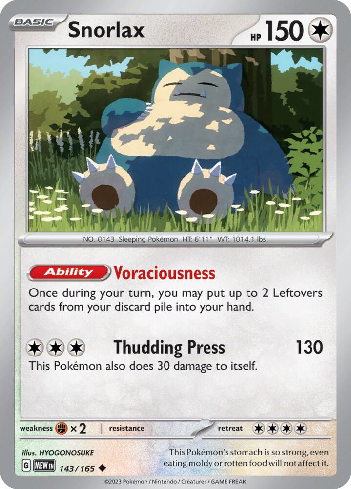 143 MEW Snorlax